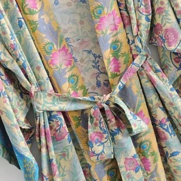 Luxe Bohemian Gypsy Print Kimono Wrap CoverUp - Picture 11 of 11